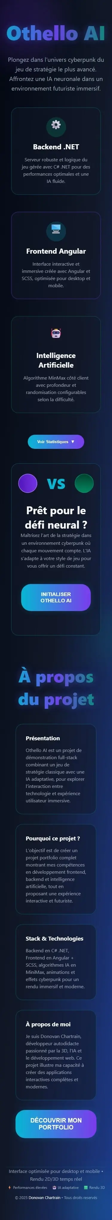 Othello AI Game - Projet Fullstack - screenshot 2