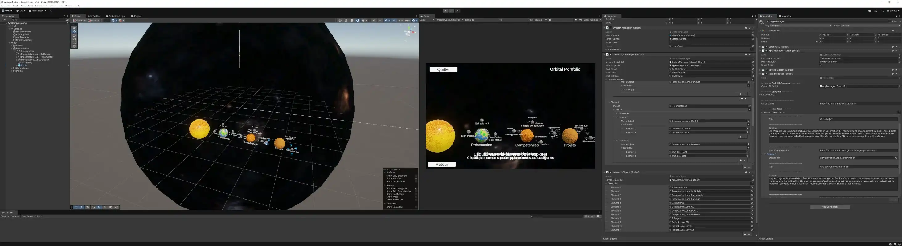 Orbital Portfolio – Application 3D Web