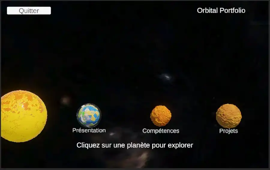 Orbital Portfolio – Application 3D Web - screenshot 2