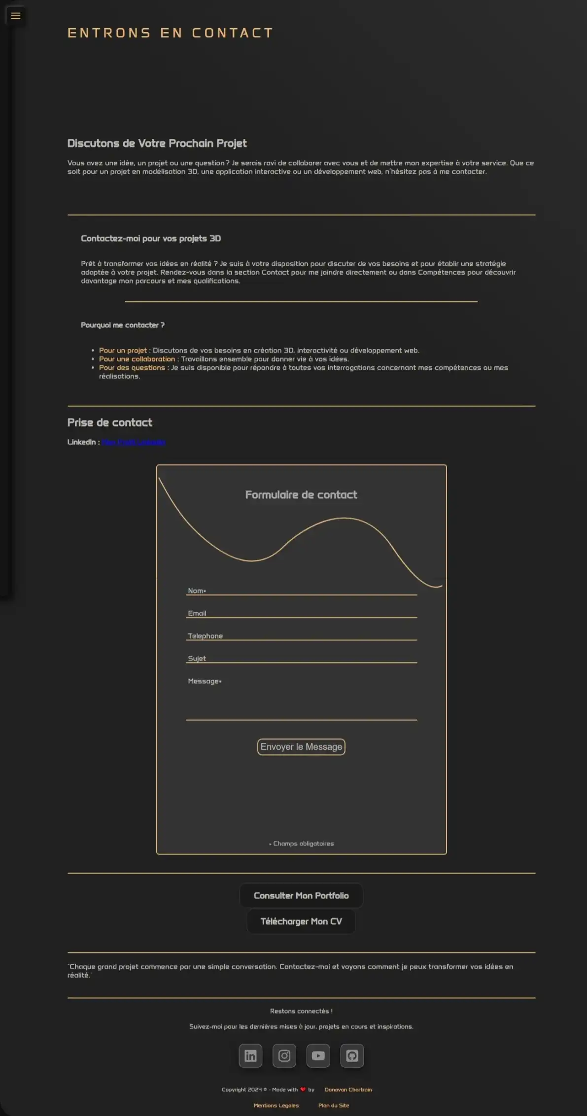 Portfolio Interactif (Ancienne version) - screenshot 3